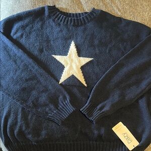 Navy Blue Star Sweater by Daisy